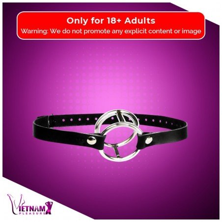 Double Metal Ring Gag for Him & Her BDSM-003