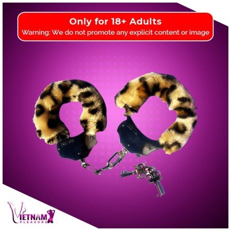 h Fantasy Furry Cuffs in Leopard BDSM-005