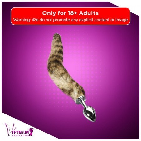 Fox Tail Brown Plated Metal Anal Plugs AD-020