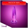 Purple Jelly Anal Vibrating Butt Plug With Suction Cup AD-024