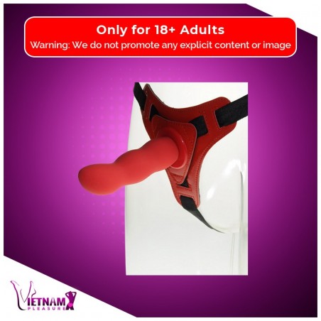 Red Deep Climax Strap On Dildo Realistic Penis Harness SO-021