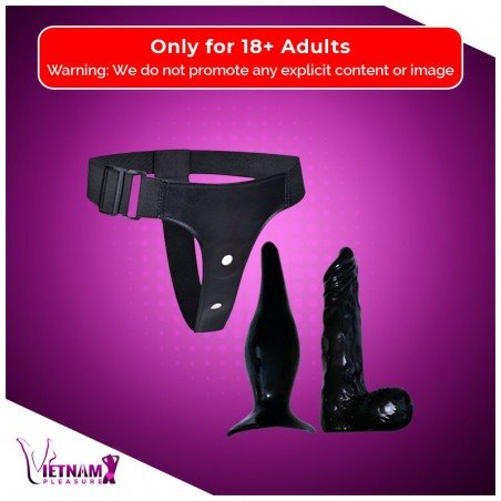 Strap-on Dildo With Anal Butt Plug SO-023