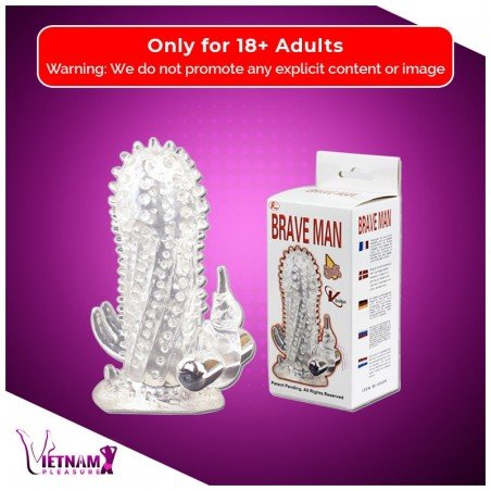 Sheath Rabbit Extender Penis with dots Brave Man PES-020