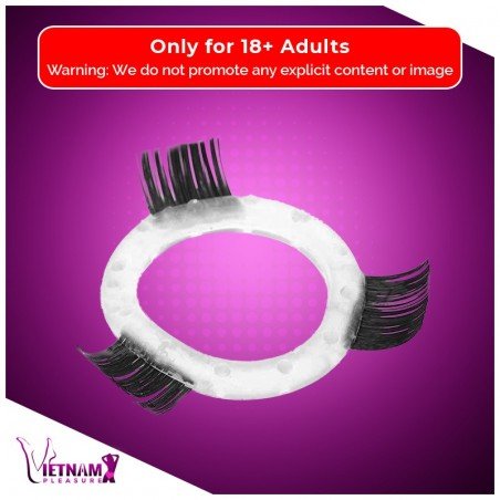 Transparent Hair Finger Fun Function Cock Ring CR-009