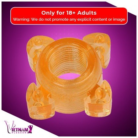 Transparent 4 Tube FingerCock Ring CR-010