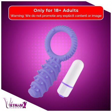 Clitoral Banger Spikes Premium Cockring With Bullet CR-015