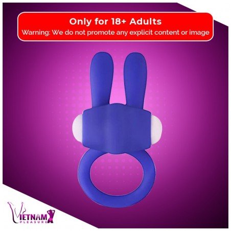 Kingfansion Mini Vibrating Rabbit Cock Ring (Blue) CR-017