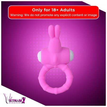 Rabbit Vibrating Penis Ring Blue Lolly CR-018