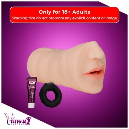 ORAL SILICONE PORTABLE MALE MASTURBATOR MMT-022